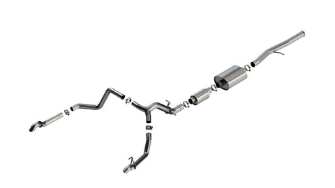 Borla 2022 + Chevrolet Silverado 1500 ZR2 / GMC Sierra 1500 AT4X Cat-Back Exhaust System S-Type Part # 140914