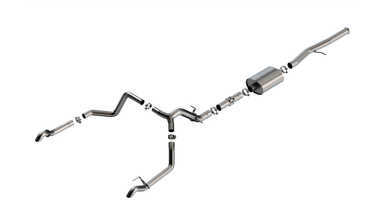 Borla 2022-2023 Chevrolet Silverado 1500 ZR2 / GMC Sierra 1500 AT4X Cat-Back Exhaust System ATAK Part # 140915