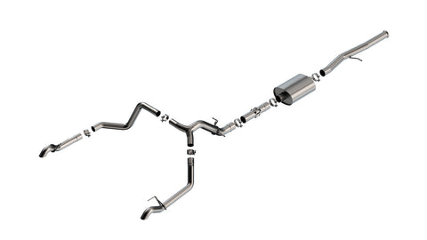 Borla 2022 + Chevrolet Silverado 1500 ZR2 / GMC Sierra 1500 AT4X  Cat-Back Exhaust System ATAK Part # 140915