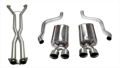 Corsa 2009 - 2013 Chevrolet Corvette C6 6.2L V8 Polished Sport Cat-Back Exhaust With X pipes