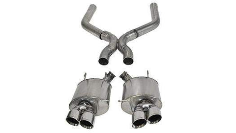 Corsa 2013 - 2014 Ford Mustang Shelby GT500 5.8L V8 Polished Sport Axle-Back + X pipe Exhaust