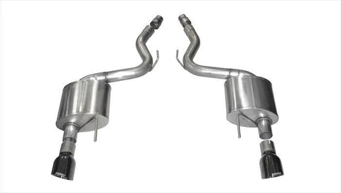 Corsa 2015 - 2017 Ford Mustang GT 5.0 3in Axle Back Exhaust, Black Dual 4.5in Tip *Sport*