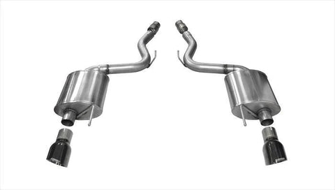 Corsa 2015 - 2017 Ford Mustang GT 5.0 3in Axle Back Exhaust Black Dual Tips (Touring)