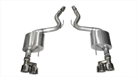 Corsa 2015 - 2017  Ford Mustang GT 5.0 3in Axle Back Exhaust Polish Quad Tips (Sport)