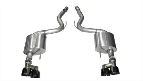 Corsa 2015 -2017 Ford Mustang GT 5.0 3in Axle Back Exhaust Black Quad Tips (Sport)