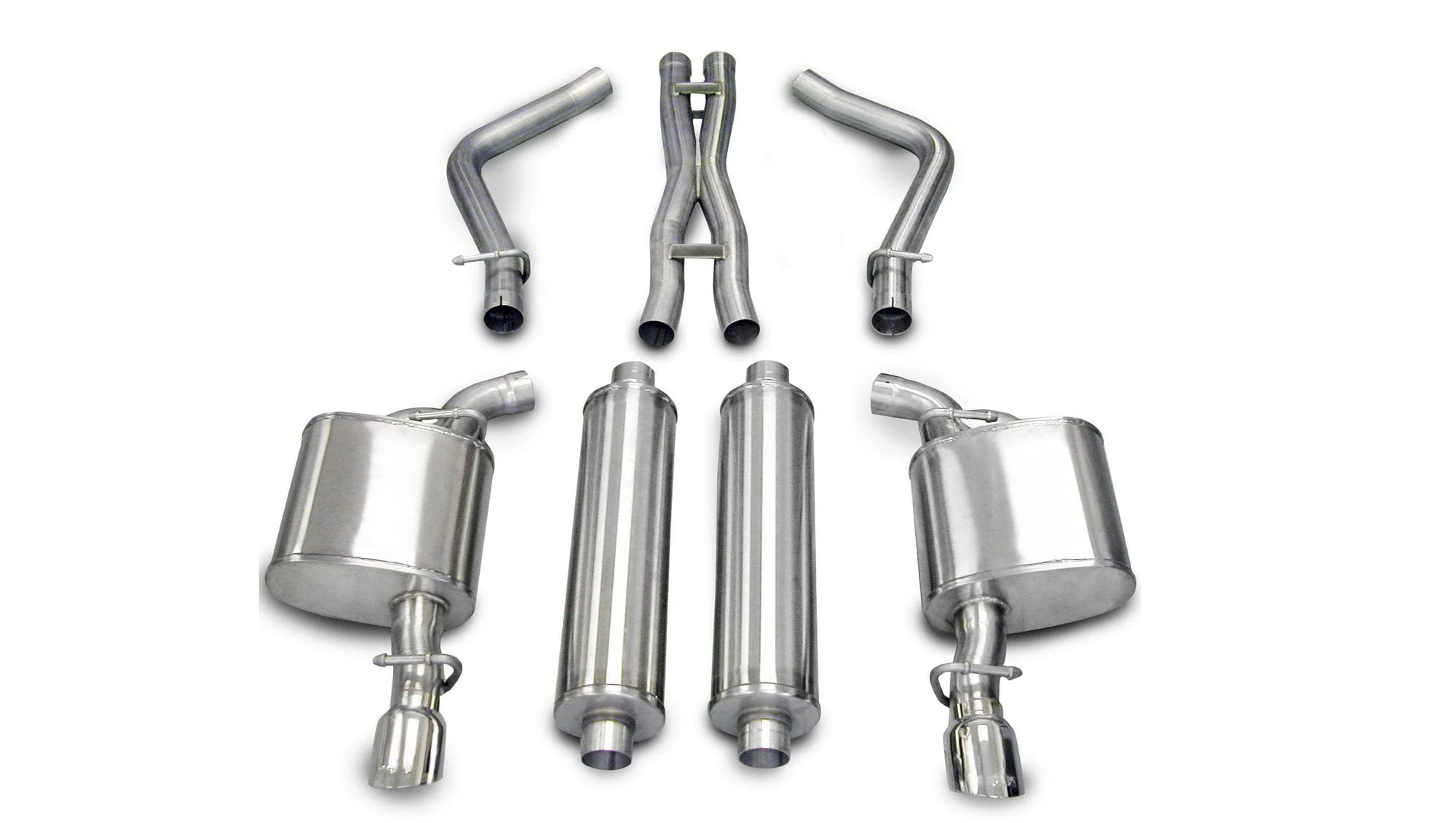 Corsa 2005 - 2010 Dodge Charger / Chrysler 300 No Towing Hitch R/T 5.7L V8 Polished Xtreme Cat-Back Exhaust