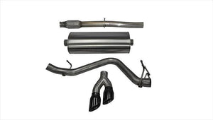 Corsa 2014 - 2019c Chevy Silverado 5.3L V8 CC / SB 3in Single Side Exit Touring Cat-Back Exhaust Black Tips