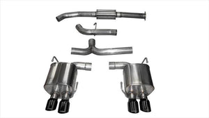 Corsa 2015 - 2020 Subaru WRX / STI Cat Back Exhaust, Black Quad 3.5in Tips *Sport*