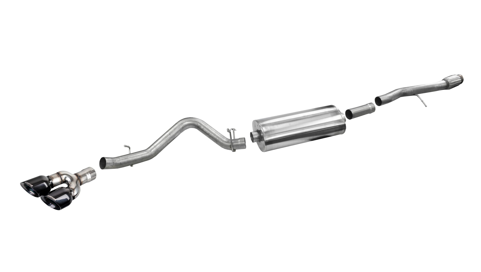 Corsa 2014 - 2019c GM Sierra/Silverado 1500 Crew/Dbl / Short/Std. Bed 6.2L V8 Black Sport Single Side Catback Exhaust