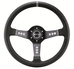 Sparco Steering Wheel L777 Leather Black - GUMOTORSPORT
