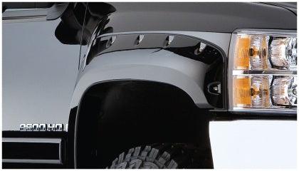 Bushwacker 07-13 Chevy Silverado 1500 Fleetside Pocket Style Flares 4pc 78.7/97.6in Bed - Black - GUMOTORSPORT