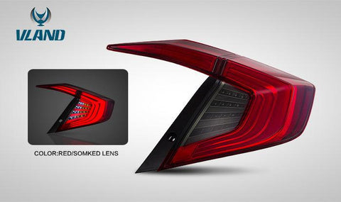 Vland Honda Civic 2016-2019 Tailight ( Red Lens ) - GUMOTORSPORT