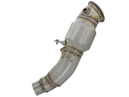 aFe Twisted Steel Catted Downpipe SS-304 12-16 BMW 328i/428i (F30/F32) L4 2.0L (t) N20 - GUMOTORSPORT