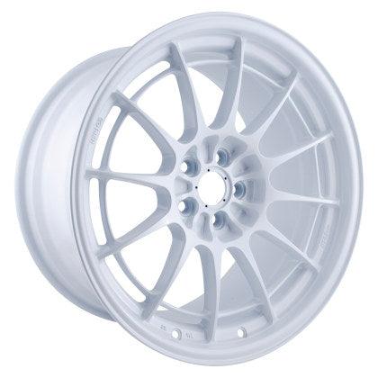 Enkei NT03+M 18x9.5 5x114.3 40mm Offset 72.6mm Bore Vanquish White Wheel - GUMOTORSPORT