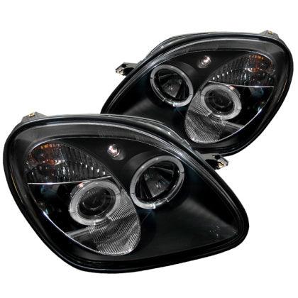 Spyder Mercedes Benz SLK 98-04 1PC Projector Halogen Model- LED Halo Blk PRO-YD-MBSLK98-1PC-HL-BK - GUMOTORSPORT