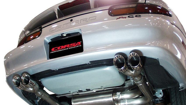 Corsa 1998 - 2002 Chevrolet Camaro Convertible Z28 5.7L V8 LS1 Polished Sport Cat-Back Exhaust - GUMOTORSPORT