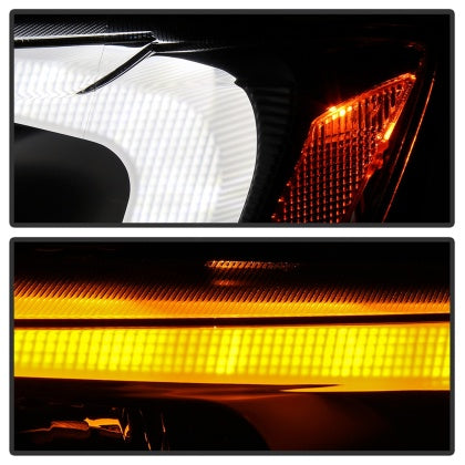 Spyder 2011 - 2013 Jeep Grand Cherokee - Light Bar Proj Headlights - Halo Model - Blk - PRO-YD-JGC11-LB-BK