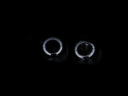 ANZO 2000-2004 Infiniti I30 Projector Headlights w/ Halo Black - GUMOTORSPORT