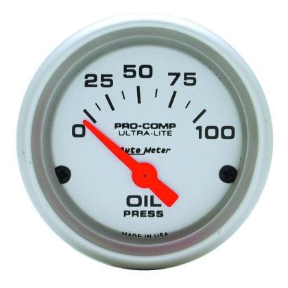 Autometer Ultra-Lite 52mm 0-100 PSI Electronic Oil Pressure Gauge - GUMOTORSPORT