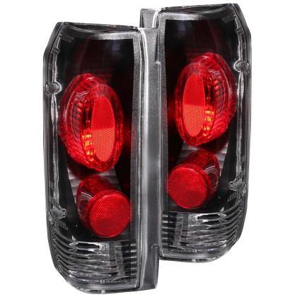 ANZO 1989-1996 Ford F-150 Taillights Black - GUMOTORSPORT