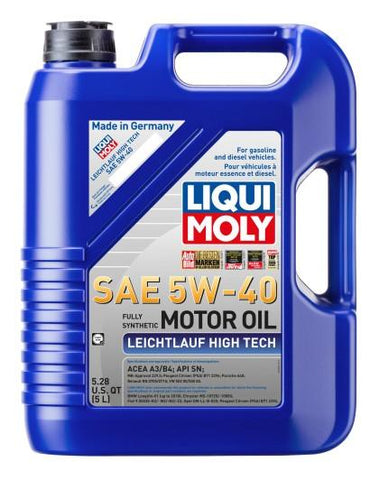 LIQUI MOLY 5L Leichtlauf (Low Friction) High Tech Motor Oil 5W40 - GUMOTORSPORT