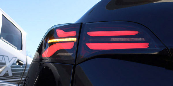 AlphaRex 2020 + Tesla Model Y PRO-Series LED Tail Lights Jet Black w/Seq Sig