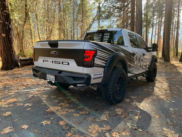 AlphaRex 2015 - 2020 Ford F-150 (Excl Models w/Blind Spot Sensor) PRO-Series LED Tail Lights Jet Black