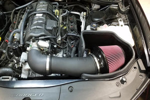 JLT 2011 - 2021 Dodge Charger / Challenger 5.7L (w/o Shaker Hood) S2 Black Tex CAI Kit w/Red Filter (15-19 CARB Exempt) - GUMOTORSPORT