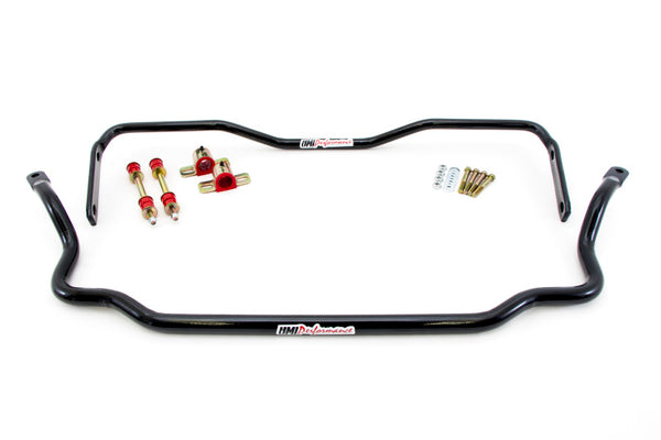 UMI Performance 64-72 GM A-Body Solid Front and Rear Sway Bar Kit ( Red / Black )