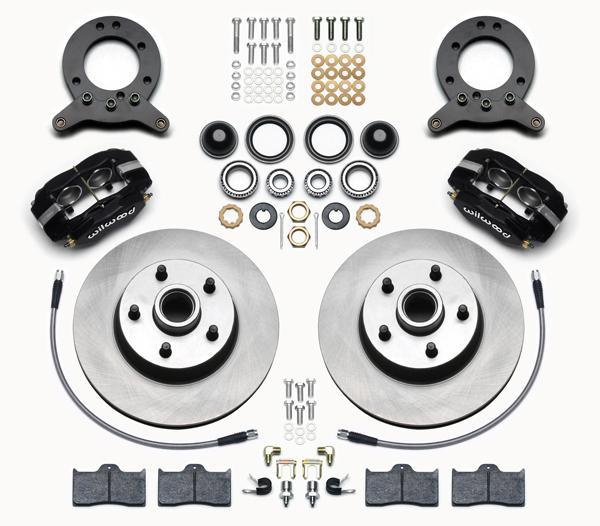 Wilwood Forged Dynalite-M Front Kit 11.30in 1 PC Rotor&Hub 1965-1969 Mustang Disc & Drum Spindle - GUMOTORSPORT