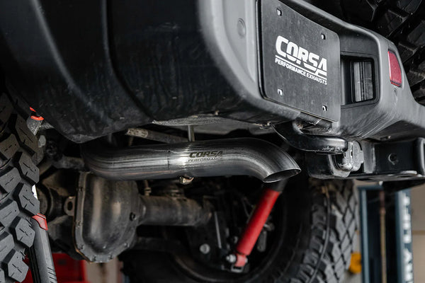 Corsa 2018 + Jeep Wrangler JLU 3.6L Sport 2.75in Cat-Back Exhaust w/ Turn Down Tip