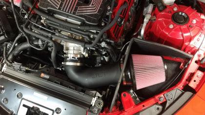 JLT 17-19 Chevrolet Camaro ZL1 Black Textured Big Air Intake Kit w/Red Filter - GUMOTORSPORT