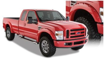 Bushwacker 08-10 Ford F-250 Super Duty Styleside Pocket Style Flares 4pc 81.0/96.0in Bed - Black - GUMOTORSPORT