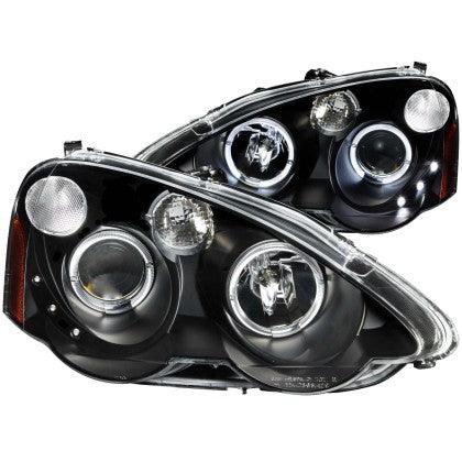 ANZO 2002-2004 Acura Rsx Projector Headlights w/ Halo Black - GUMOTORSPORT