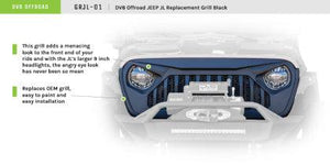 DV8 Offroad 2018+ Jeep JL/ Gladiator Angry Grill - GUMOTORSPORT