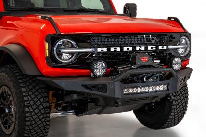 Addictive Desert Designs 2021+ Ford Bronco Rock Fighter Front Bumper - Hammer Black - GUMOTORSPORT