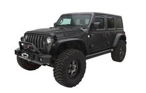 Bushwacker 2018+ Jeep Wrangler (JL) Unlimited Flat Style Flares 4pc - Black - GUMOTORSPORT