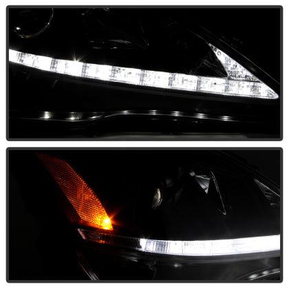 Spyder Lexus IS 250/350 2006-2010 Projector Headlights DRL Black PRO-YD-LIS06-DRL-BK - GUMOTORSPORT