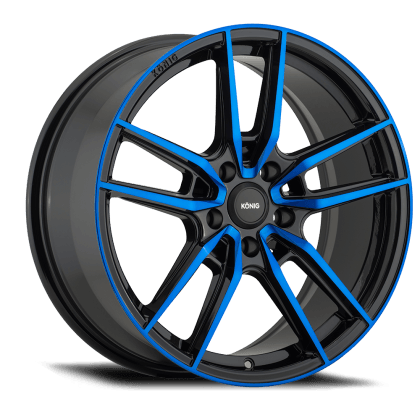 Konig Myth 19x8.5 5x114.3 ET40 Gloss Black w/ Blue Tinted Clearcoat - GUMOTORSPORT