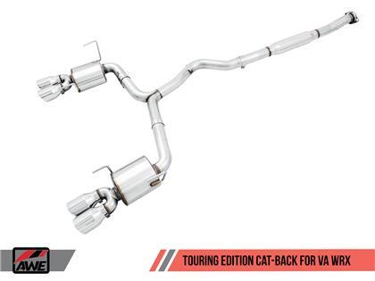 AWE Tuning 2015+ Subaru WRX VA Sedan Touring Edition Exhaust - Chrome Silver Tips (102mm) - GUMOTORSPORT