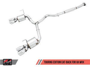 AWE Tuning 2015+ Subaru WRX VA Sedan Touring Edition Exhaust - Chrome Silver Tips (102mm) - GUMOTORSPORT