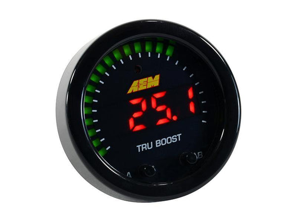 AEM Tru-BoostX Boost Controller Gauge - Universal - GUMOTORSPORT