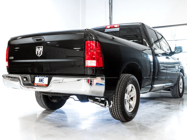 AWE Tuning 2009 - 2018 RAM 1500 5.7L (w/o Cutouts) 0FG Single Side Exit Cat-Back Exhaust - Chrome Tips