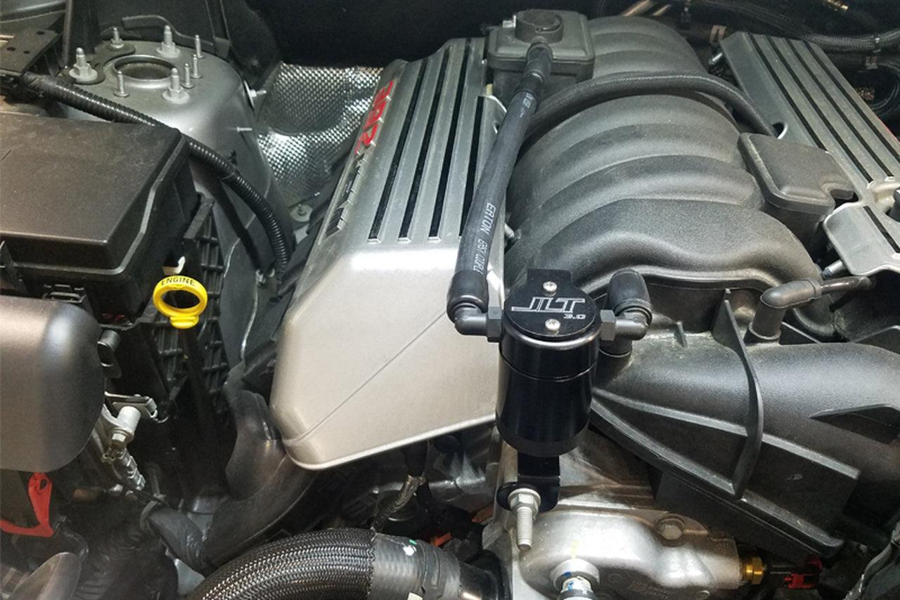 JLT 11-21 Dodge Charger SRT 6.4L Hemi Passenger Side Oil Separator 3.0 - Black Anodized - GUMOTORSPORT