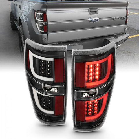 ANZO 2009 - 2014 Ford F-150 LED Taillights G2 Black - GUMOTORSPORT