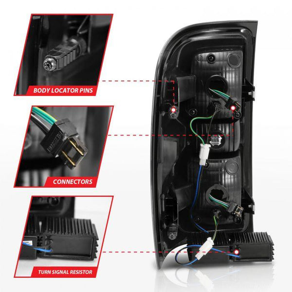 ANZO 2014-2018 Chevy Silverado 1500 LED Taillights Black - GUMOTORSPORT