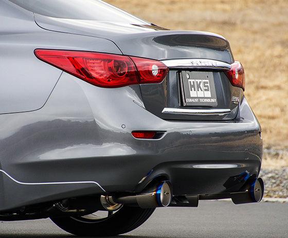 HKS 2017+ Infiniti Q60 Dual Hi-Power Titanium Tip Catback Exhaust - GUMOTORSPORT