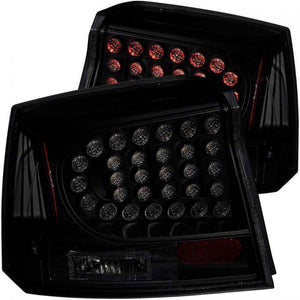 ANZO 2006 - 2008 Dodge Charger LED Taillights Dark Smoke - GUMOTORSPORT