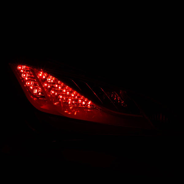 ANZO 2010 - 2016 Hyundai Genesis LED Taillights Chrome Smoke