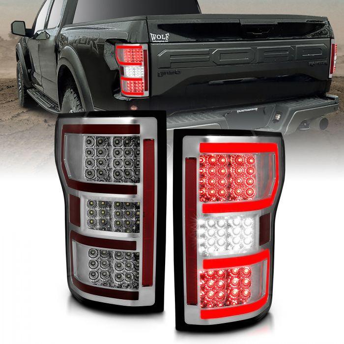ANZO 2018 - 2020 Ford F-150 LED Taillights Chrome - GUMOTORSPORT
